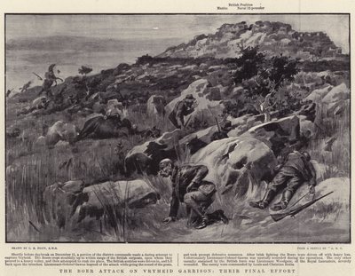 De Boerenaanval op het garnizoen van Vryheid, hun laatste poging door Charles Edwin Fripp